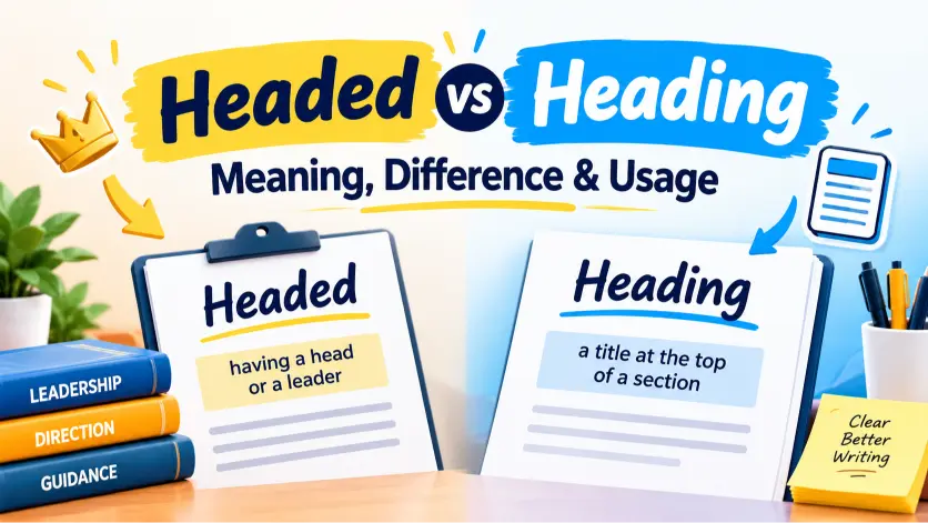 headed vs heading meaning difference usage