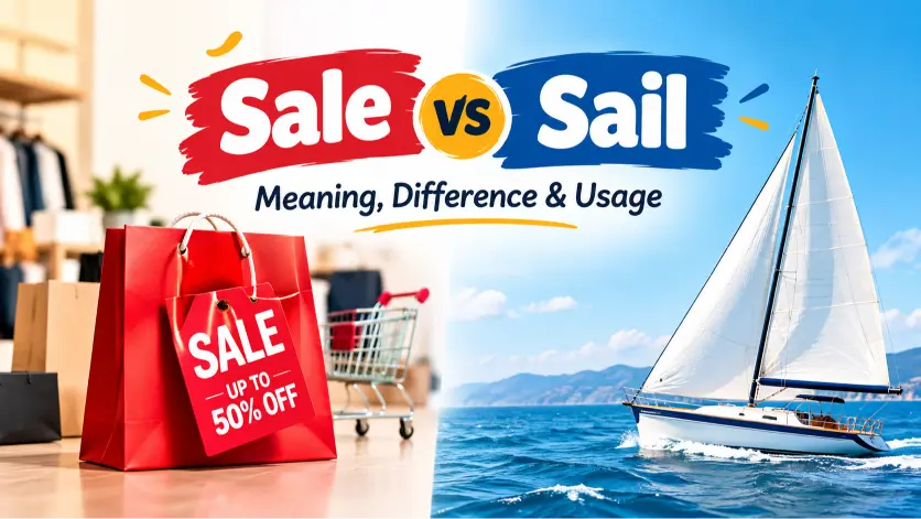 sale vs sail meaning difference usage