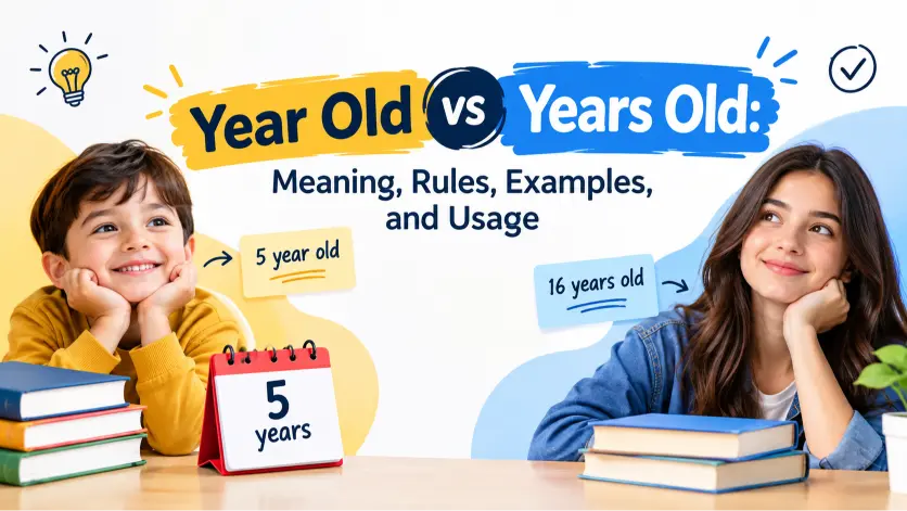year old vs years old meaning rules examples and usage