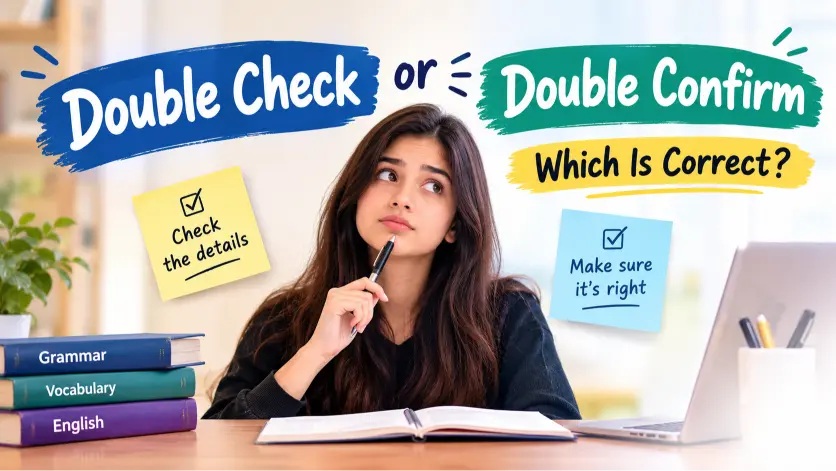 double check or double confirm which is correct