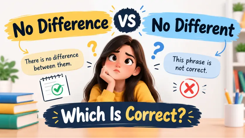 no difference vs no different which is correct