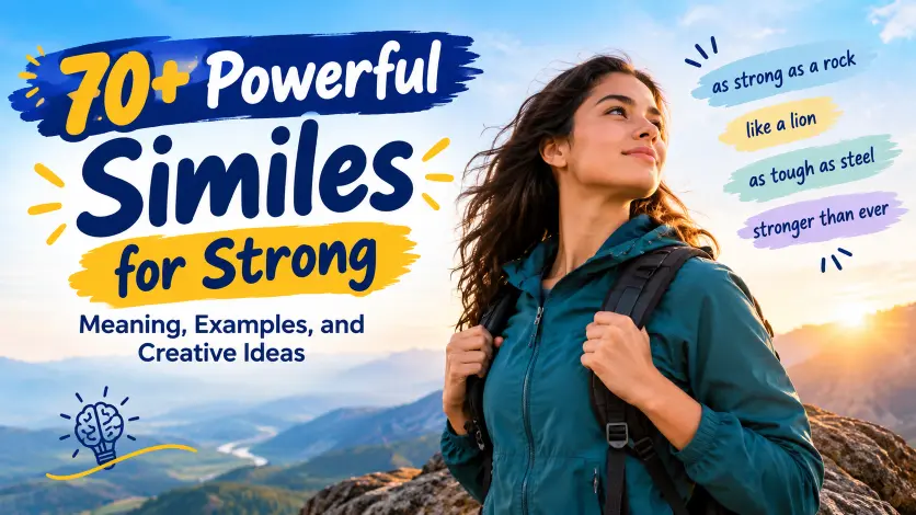 powerful similes for strong meaning examples and creative ideas