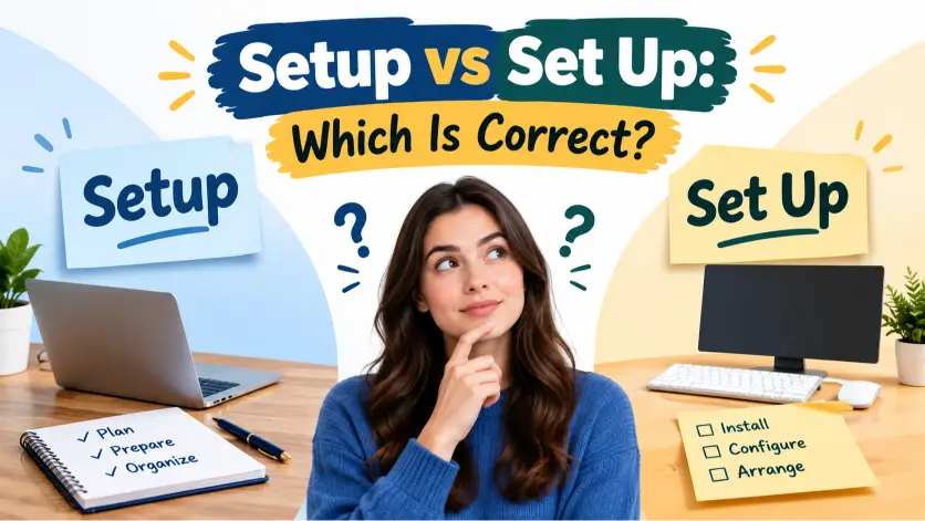 setup vs set up which is correct