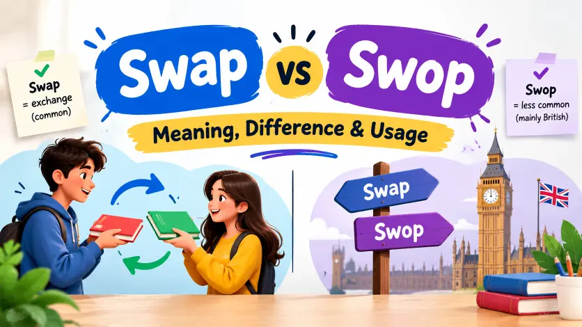 swap vs swop meaning difference usage
